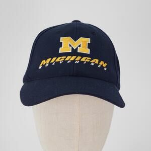Michigan Wolverines Blue Gold College Snapback Baseball Hat Cap